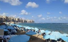 رفع الرايات الخضراء بشواطئ الإسكندرية