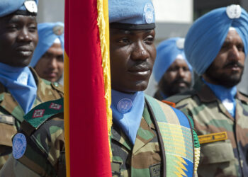 UNIFIL peacekeepers at the ceremony to commemorate International Day of Peacekeepers at Naquora  UNIFIL Headquarters, in South Lebanon. May 29th, 2015. Photo by Pasqual Gorriz (UN)