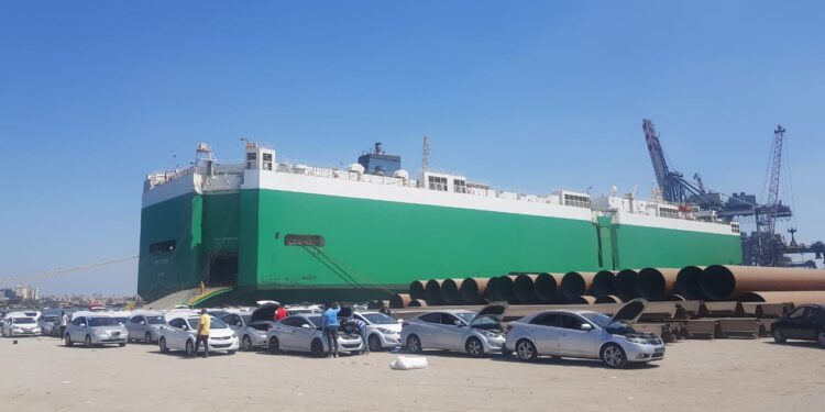 IMG 20220929 WA0080 ميناء غرب بورسعيد يستقبل سفينة الرورو العملاقة