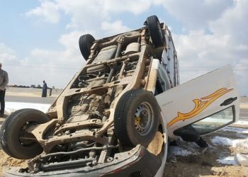 مصرع أب وأم وأبناؤهم الثلاث في حادث مأساوي على طريق وادي النطرون