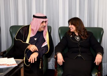 وزيرة الهجرة خلال مشاركتها بفعاليات الأسبوع الكويتى الـ 13