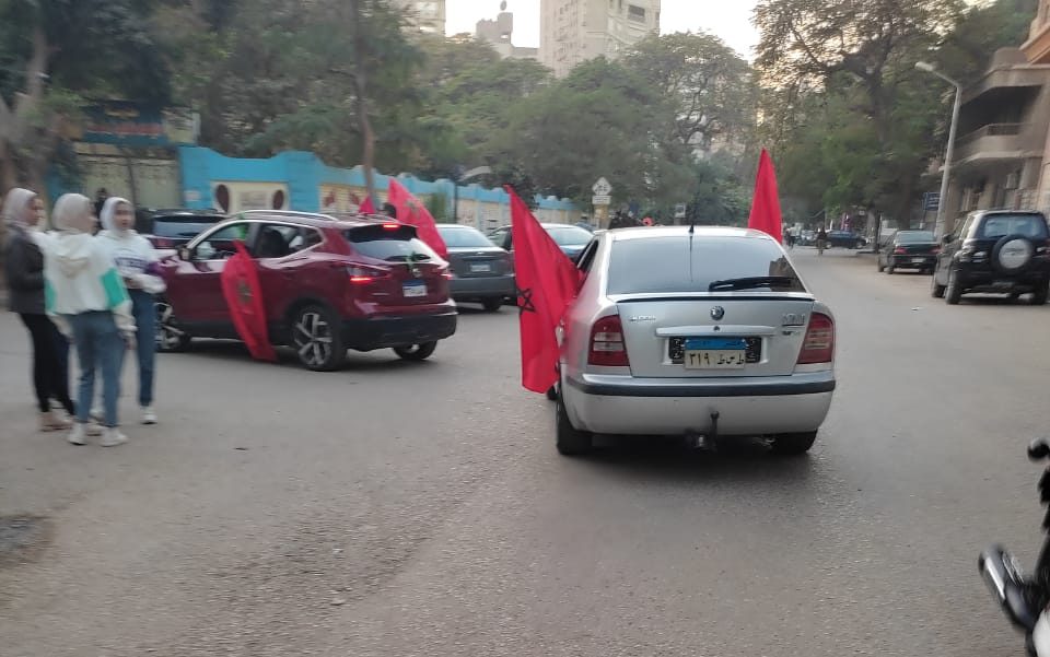 علم المغرب من شوارع مصر 
