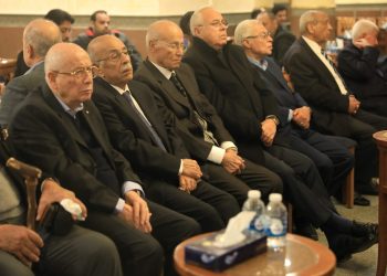 5 1 عبد الحكيم عبد الناصر ونجل القذافي في عزاء سامي شرف| صور