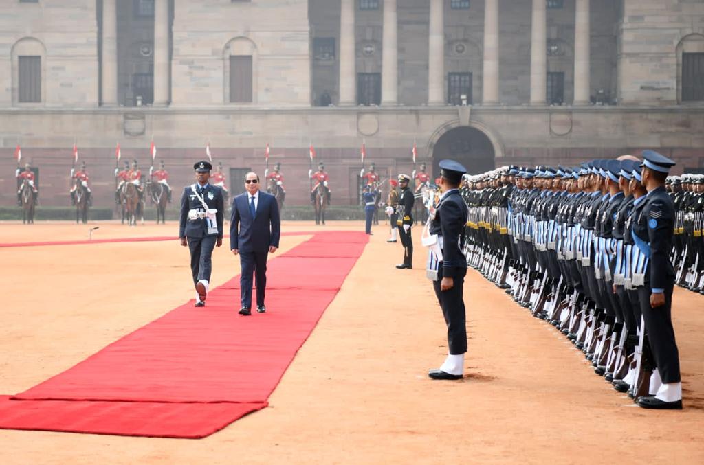 IMG 20230125 WA0027 الرئيس السيسي في الهند| استقبال تاريخي بساحة القصر الرئاسي (صور)