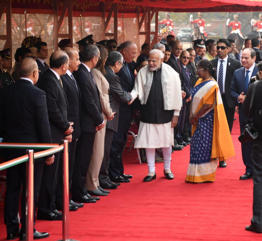 IMG 20230125 WA0031 الرئيس السيسي في الهند| استقبال تاريخي بساحة القصر الرئاسي (صور)