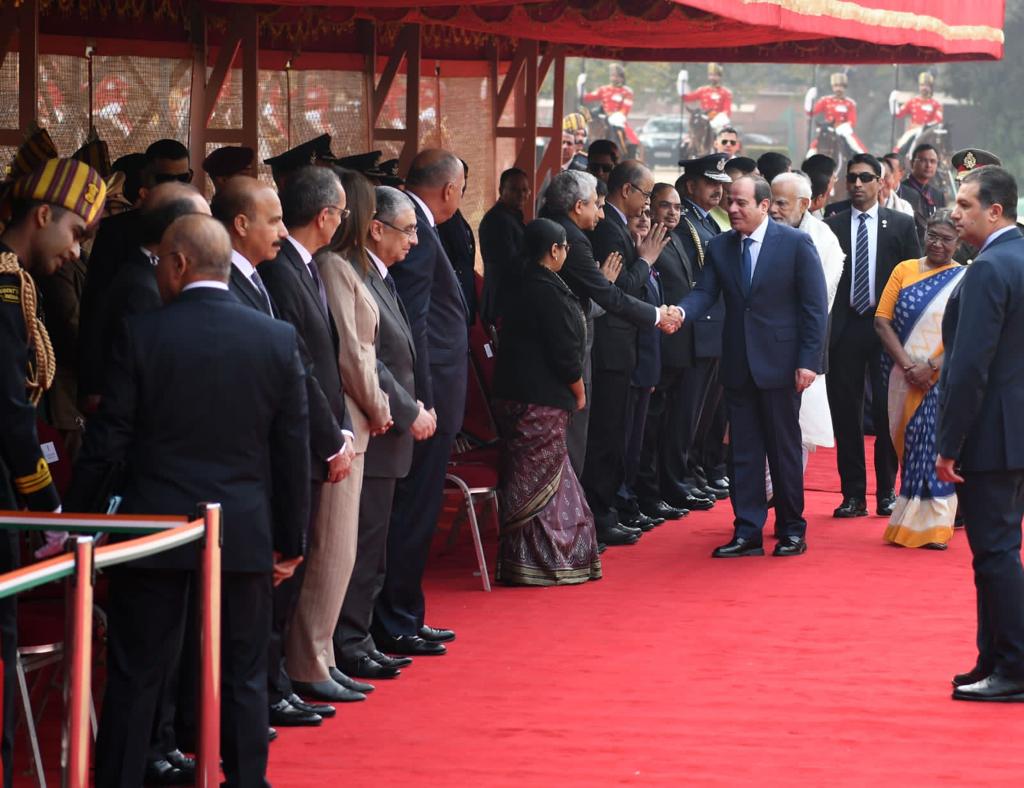 IMG 20230125 WA0037 الرئيس السيسي في الهند| استقبال تاريخي بساحة القصر الرئاسي (صور)