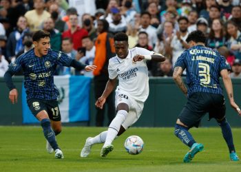 SAN FRANCISCO, CALIFORNIA - JULY 26: Vini Jr., player of Real Madrid, in action at Oracle Park on July 26, 2022 in San Francisco, California. (Photo by Antonio Villalba/Real Madrid via Getty Images)