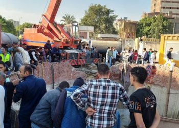 170 6 ضحايا في بيارة الصرف الصحي المنهارة بحلوان وجاري انقاذ المحاصرين