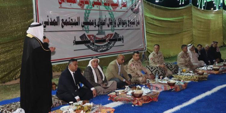 FB IMG 1681394189903 قياده الجيش الثانى الميدانى تنظم حفل إفطار لشيوخ وعواقل شمال سيناء
