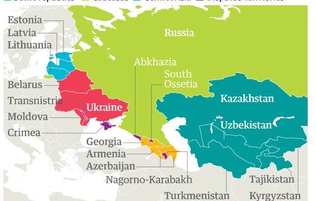 خريطة الاتحاد السوفيتي بعد التفكك