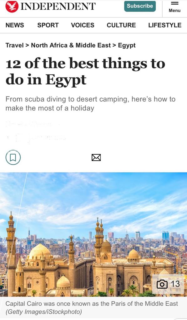 أفضل الأنشطة السياحية في مصر