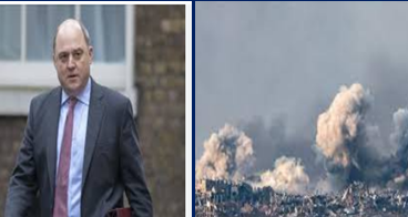 الوزير البريطاني  شظايا حرب غزة تخترق منزل وزير الدفاع البريطاني