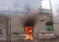 اشعال النار في مبنى قديم بقرية الفواخر بالمنيا